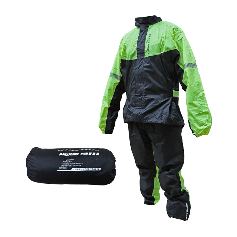 MOXAL IMPERMEABLE IM04R NEGRO/VERDE NEON TALLA XL